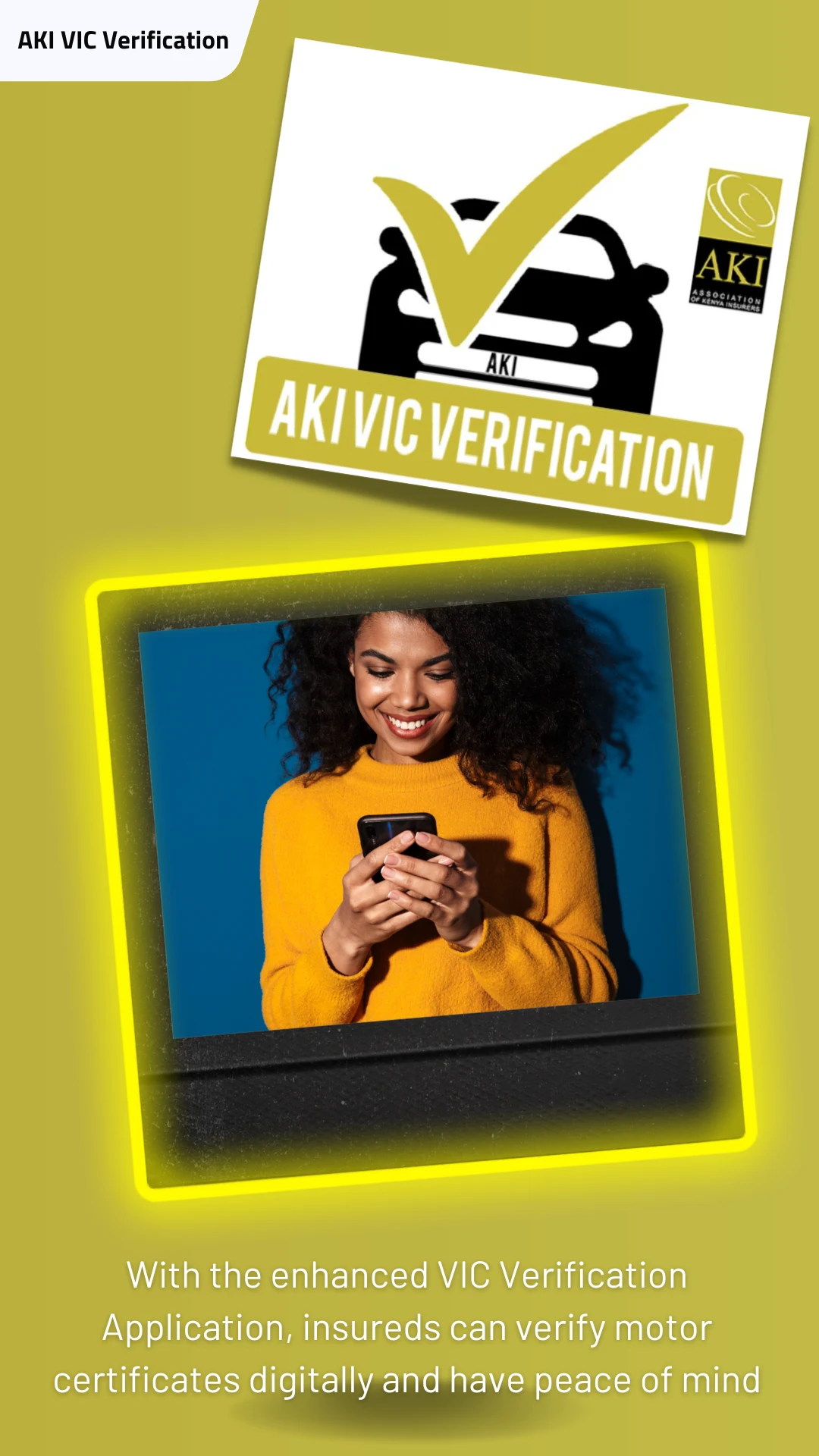 AKI VIC Verification screenshot
